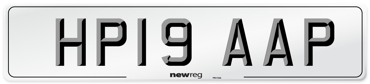 HP19 AAP Number Plate from New Reg